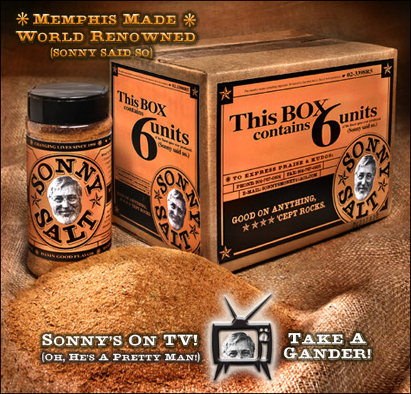 Sonny Salt - single, six-pack and 100oz jugs of seasoned salt